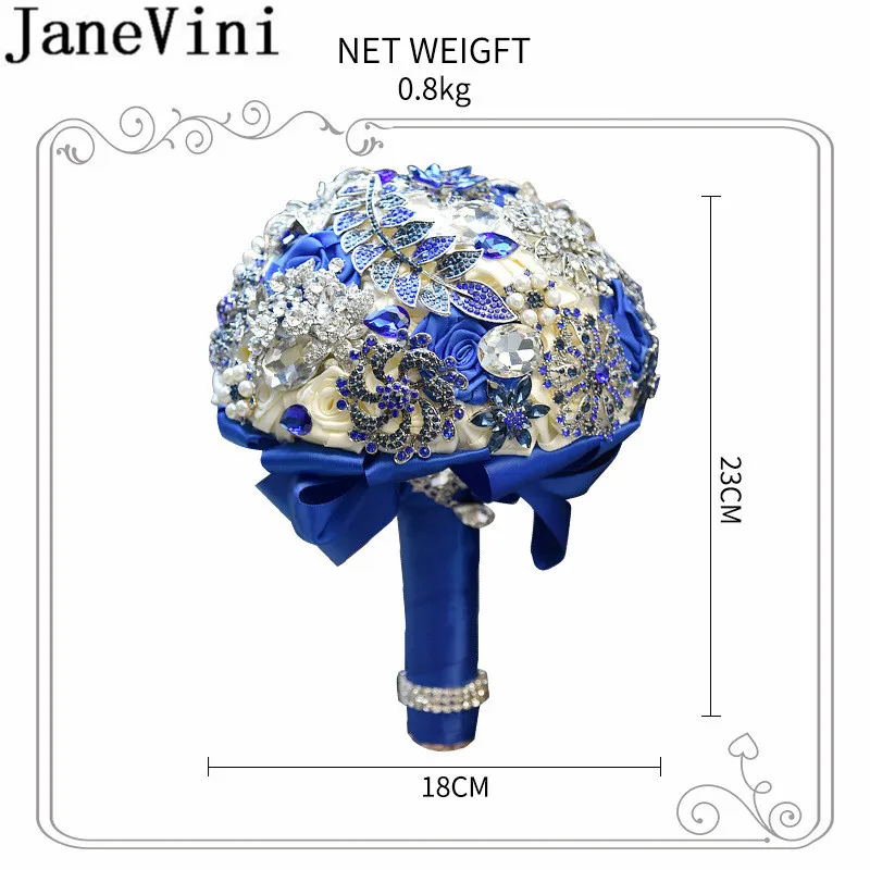 Роскошные Королевский синий ювелирные изделия jaevini свадебный букет из 2019