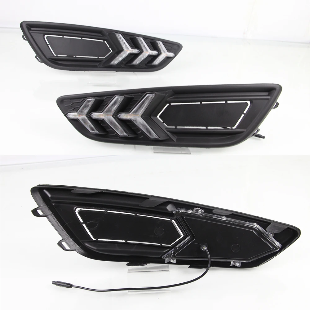 CSCSNL 1 комплект DRL для Ford Focus 4 2015 2016 2017 2018 указатель поворота стиль реле 12v