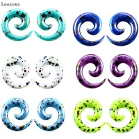 leosoxs 2 pcs acrylic snail ear pinna fashion alternative human body piercing jewelry european and american trends
