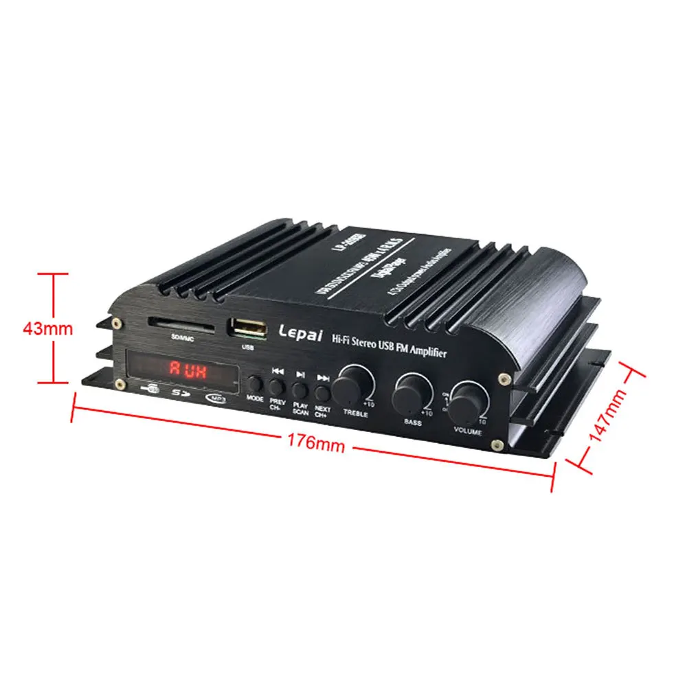 Lepy LP-269FS Hi-Fi Bluetooth Автомобильный Мощность усилитель 4-канальный стерео музыкальный плеер аудио Поддержка SD USB FM штепсельная вилка стандарта США