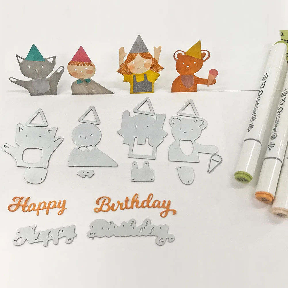 Мультяшные животные растения рождественский подарок металлические режущие