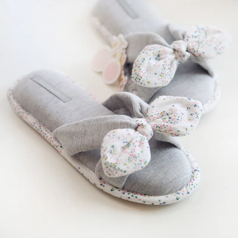 COSMAGIC/Новинка 2019 года сезон осень женские Вьетнамки с принтом и бантом домашние