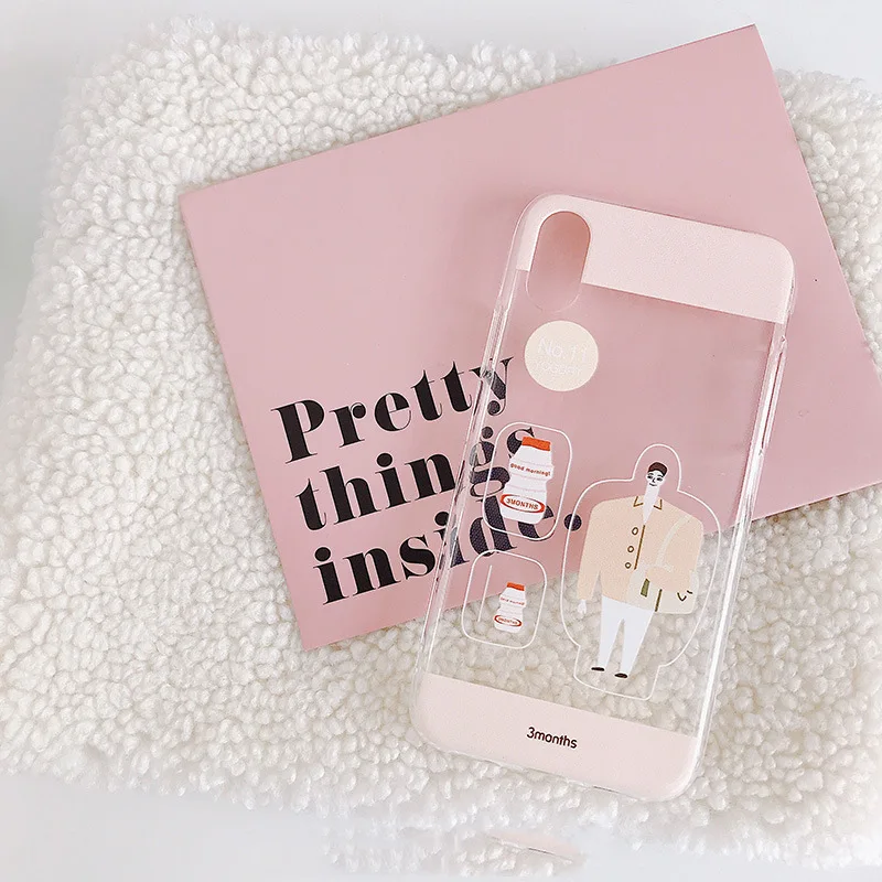 Для iphone 11Pro Max Чехлы Корея иллюстрация kawaii чехол для телефона coque iPhone 7 8 6s plus XS max