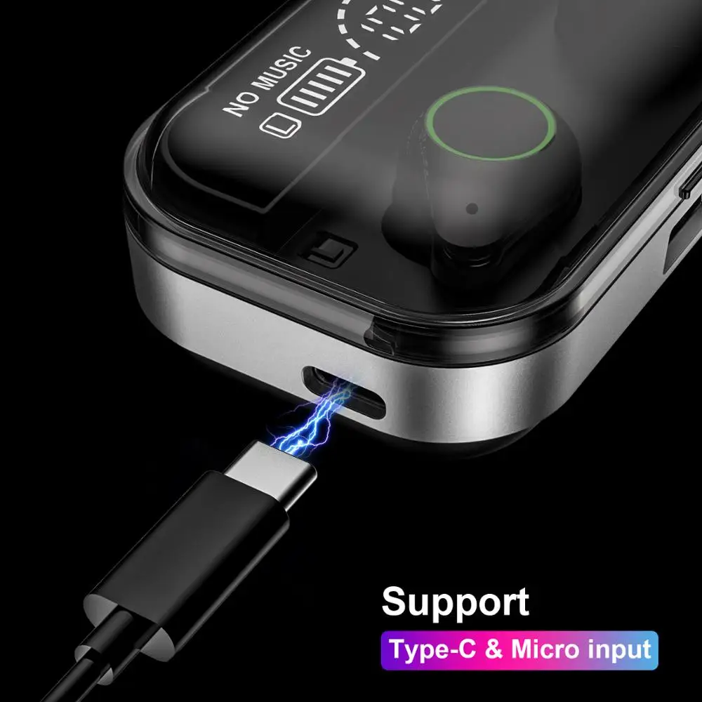 JEELOCK Bluetooth 5,0, беспроводные наушники, водонепроницаемые стерео спортивные наушники, гарнитура с громкой связью, светодиодный блок для зарядки