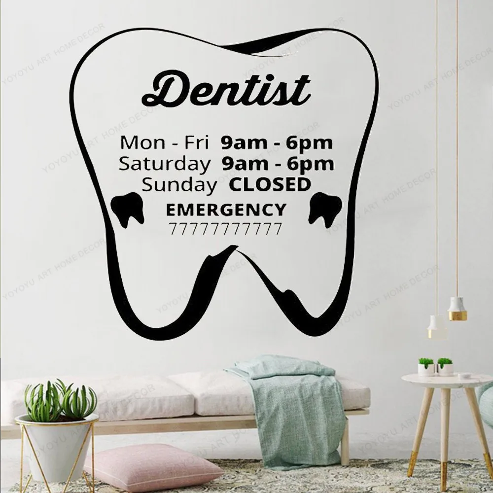 

Dental Wall Sticker Dental Clinic Wall Decal dentist Clinic Wall decor window Tooth removable wall art mural HJ725