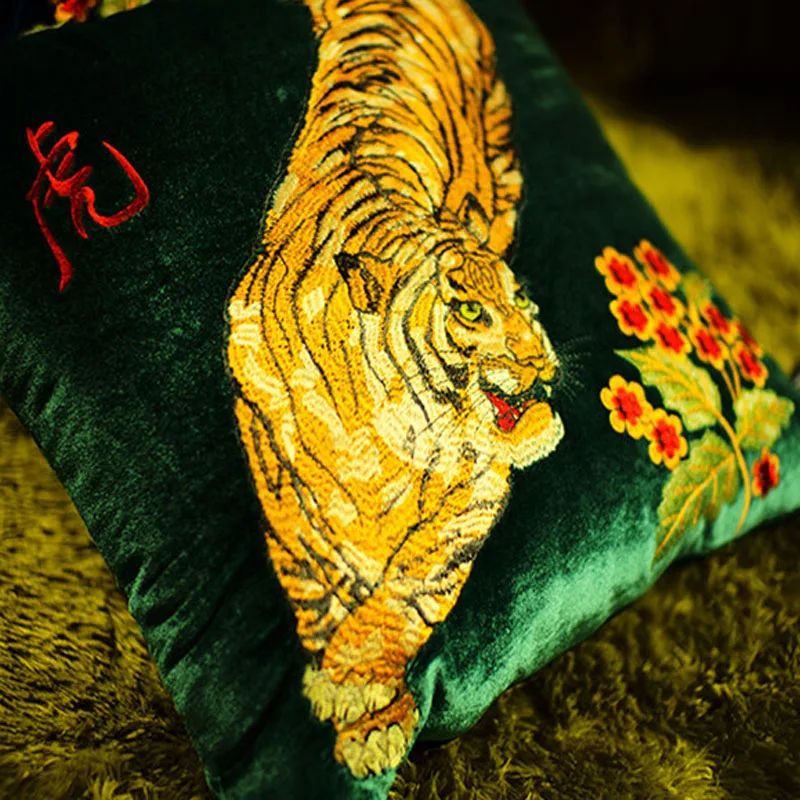 Чехол для подушки с цветочным рисунком декоративные красочная вышивка дивана