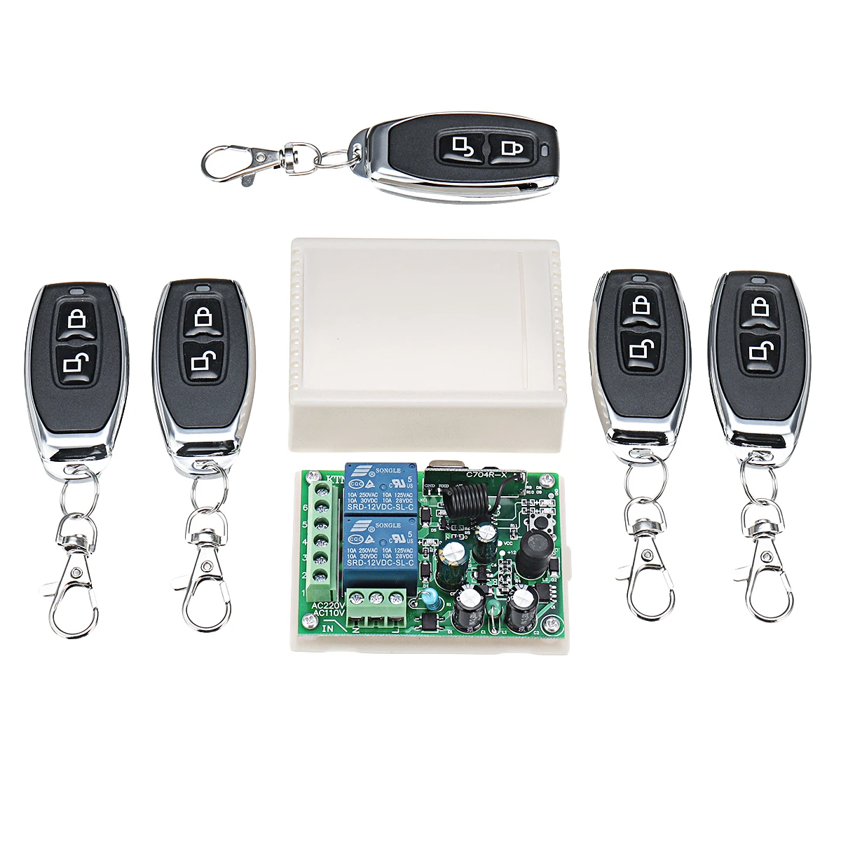 Комплект для обучения 433 МГц переменный ток 110 В 220 в беспроводной 2 канальный