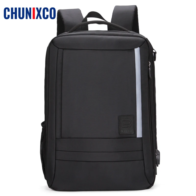 

CHUNIXCO New Fashion Men Backpack Multifunctional Waterproof 15.6 inch Laptop Bag Man USB Charging Travel Bag Male bagpack