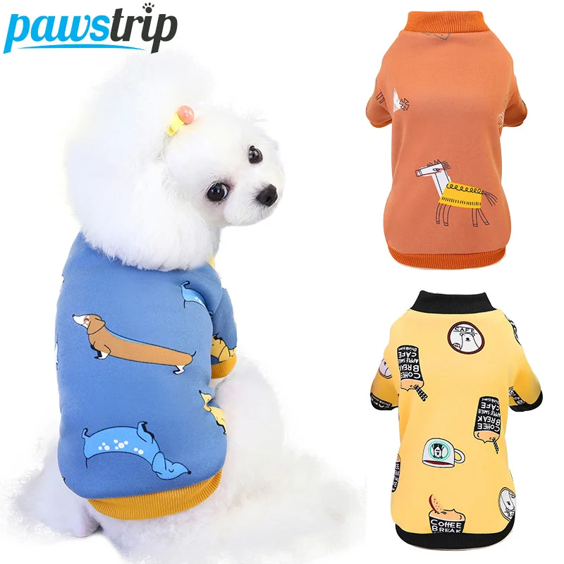 Pawstrip зимняя рубашка для собак теплое пальто щенков одежда чихуахуа бульдога