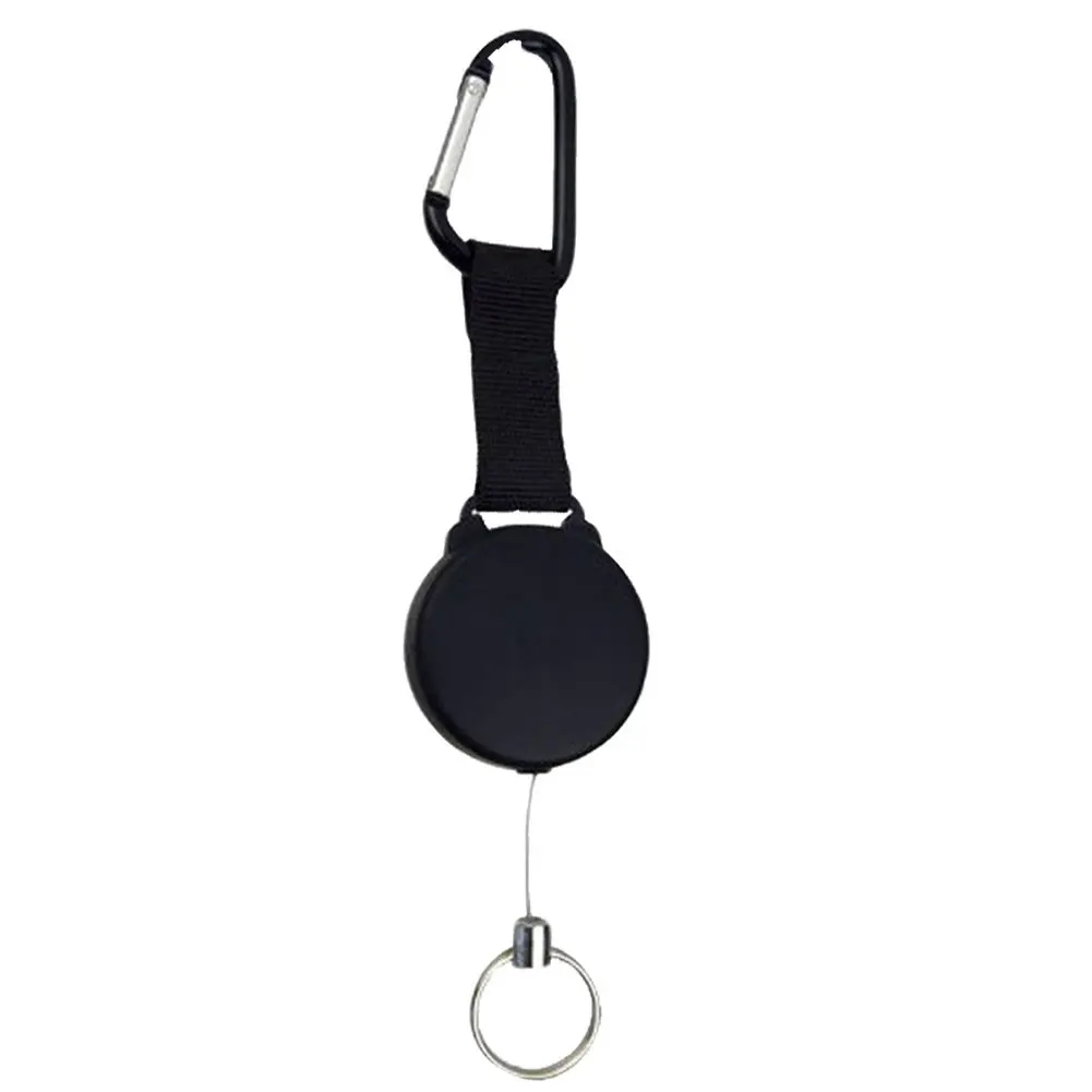 

1/2/5Pcs Heavy Duty Retractable Key Chain & Badge Reel Holder Carabiner Clip - Swivel-Back Extractable