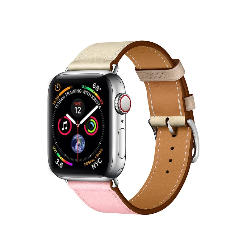 Кожаный ремешок для Apple watch band 42 мм 38 браслет наручных часов One tour correa Iwatch series 5/4/3/2/1