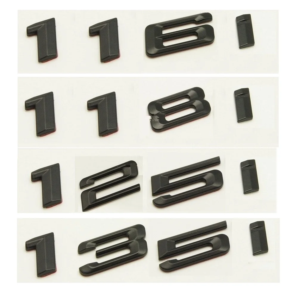 Черная эмблема для BMW 1 серии 110i 112i 114i 115i 116i 118i 120i 125i 123i 128i 130i 134i 135i 140i 145i 150i значки с