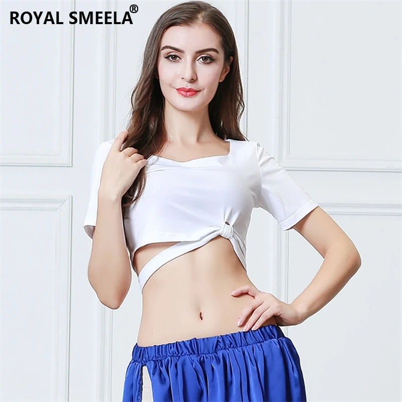 Белый укороченный топ для взрослых сексуальные топы танца живота Повседневная