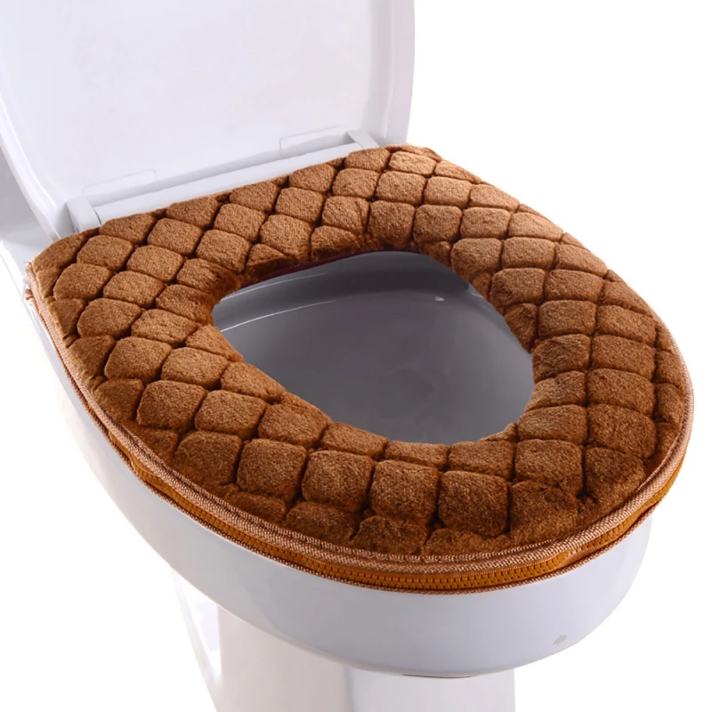 

Winter Warm Washable Toilet Seat Cushion Covers Toilet Seat Cover Soft Thicker Warmer Home Bathroom Seat Supplies