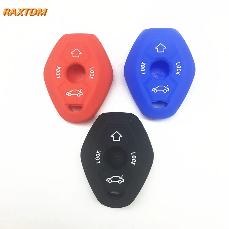 

ACCESSORIES FIT1998-2005 FOR BMW X3 X5 Z3 Z4 3 5 7 SERIES E38 E39 E46 E83 silicone key REMOTE CASE COVER FOB SET Protective
