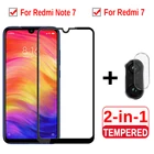 2-в-1 Защитное стекло для Xiaomi Redmi Note 7 Защита для экрана камеры объектив на Redmy Red mi 7 Note7 Защитная стеклянная пленка