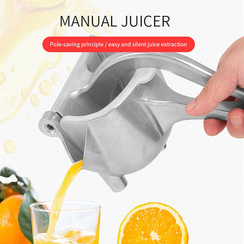 

Silver Metal Manual Juicer Fruit Squeezer Juice Squeezer Lemon Orange Juicer Press Household Multifunctional Juicer Kitchen Tool