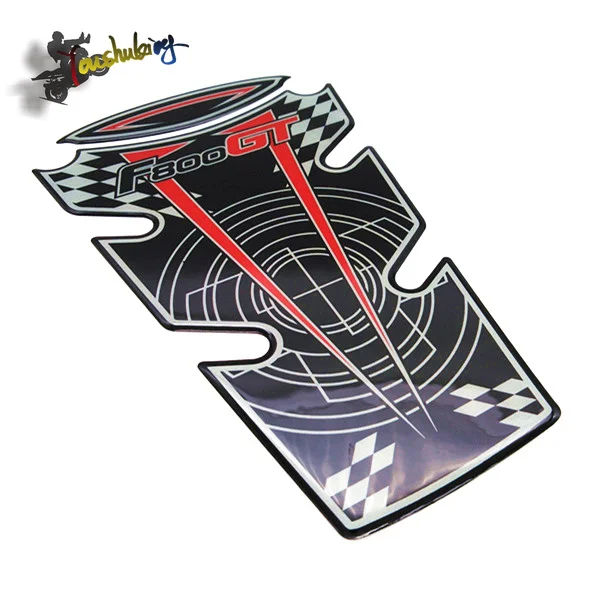 3D углеродного волокна кости Черная защитная накладка на топливный бак Стикеры