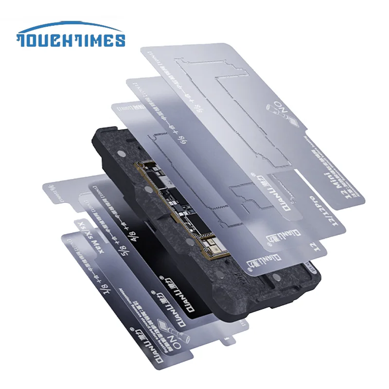 

qianli 10IN1 Middle layer magnetic 3D BGA tin planting table for iphone x-12promax Motherboard Repair Net Steel mesh formwork