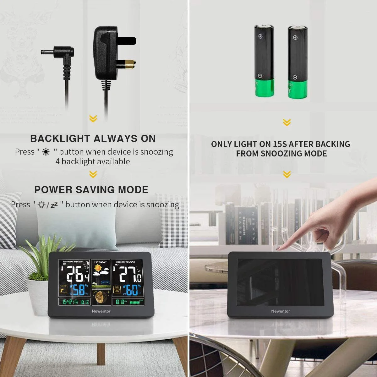 Метеостанция для использования в помещении и на улице 7 5 дюйма цветной цифровой