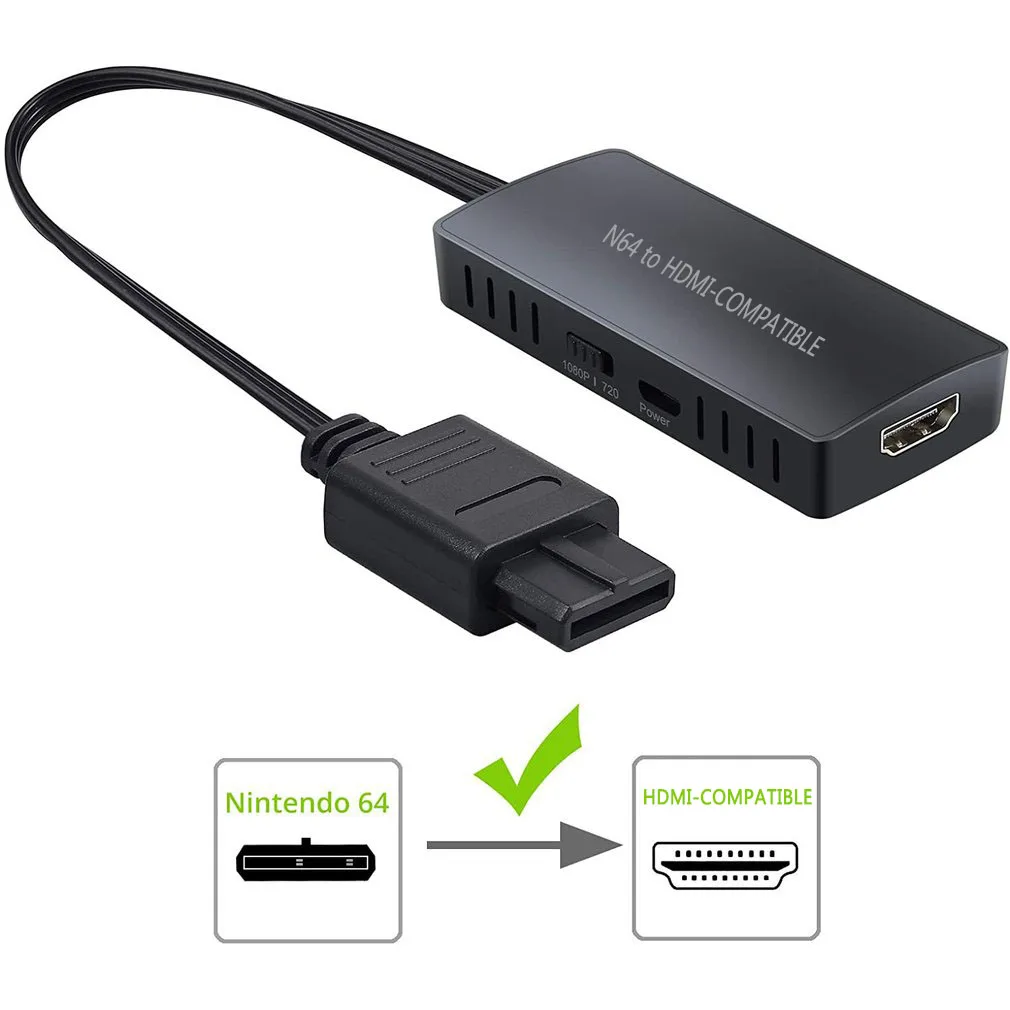 

N64 To HDMI-compatible Converter HD Link Cable For Nintend N64/GameCube/SNES Plug And Play 1080P Adapter