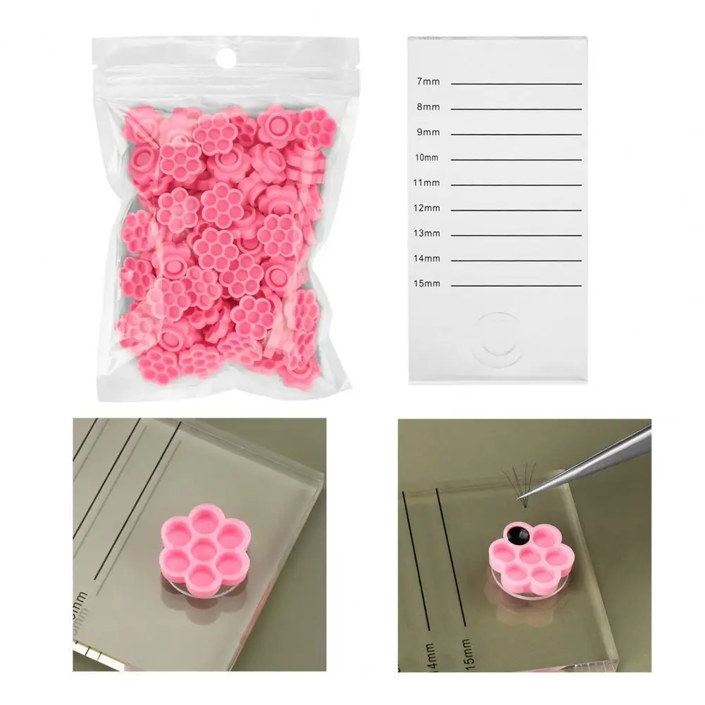 100 шт. клей для ресниц чашка цветок Форма задержки сушки Пластик прививки клея