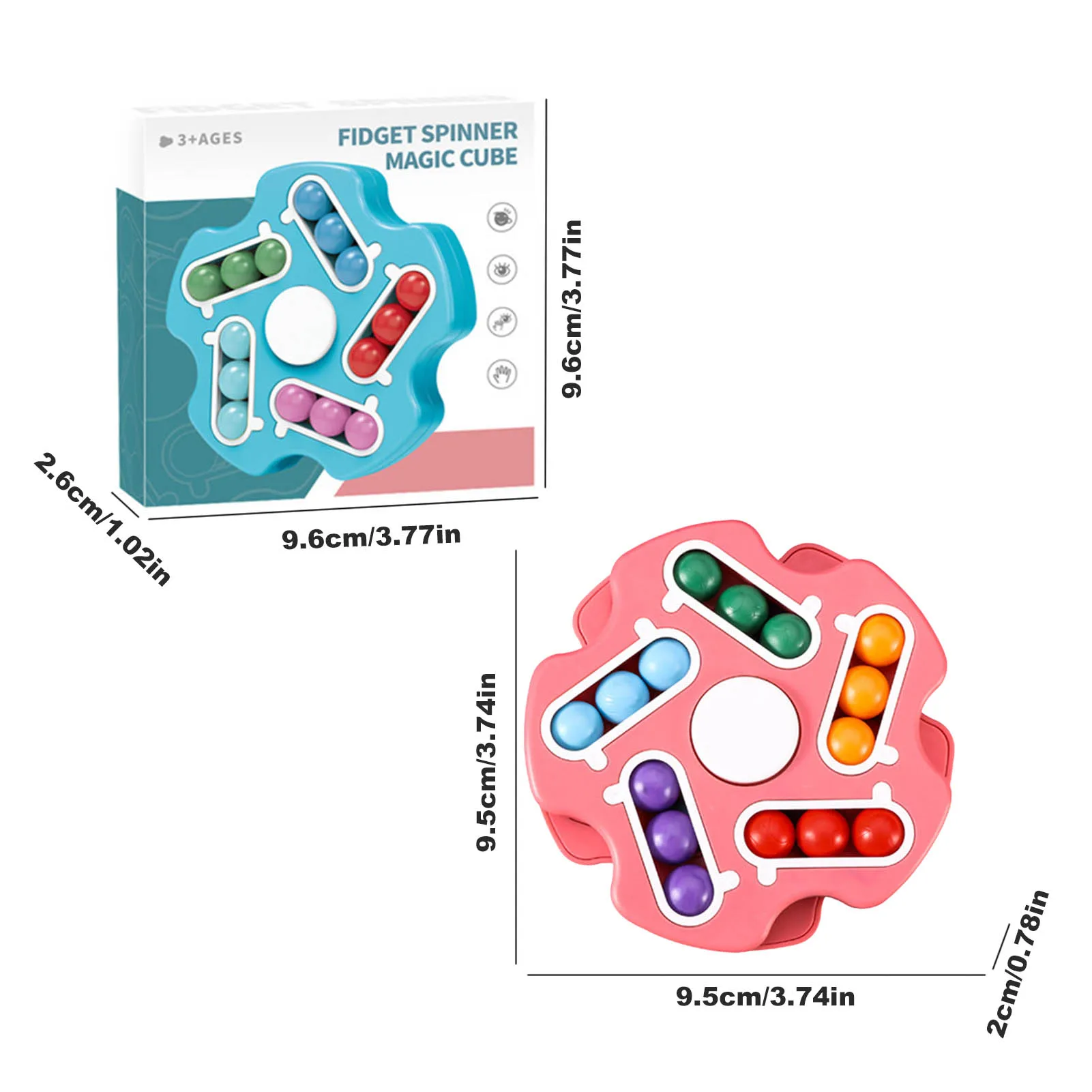 

Rotating Magic Bean Toy Little Magic Bean Intelligence Fingertip Cube Decompression Finger Top Educational Toy