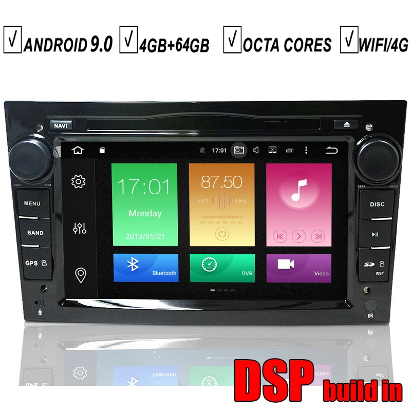 7 ips автомобильный Android 9,0 DVD gps плеер для Opel Astra Vectra Antara Zafira Corsa Vivaro Meriva Omega Tigra 4G+ 64G Восьмиядерный DSP SD