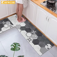 modern and simple scrubbing non slip kitchen mat pvc oil proof household anti fouling leather kitchen hall special carpet tatami