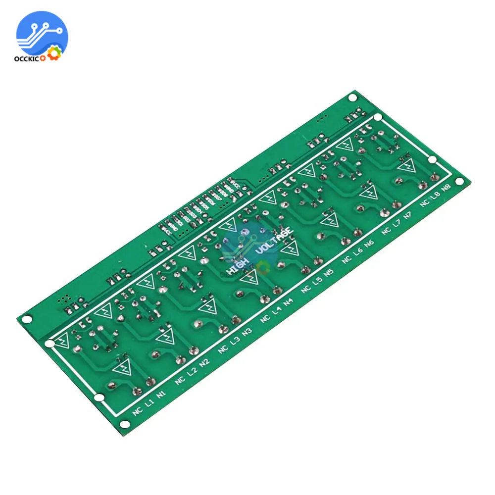 AC 220V MCU TTL уровень 8 канальная оптопара изоляционная испытательная плата