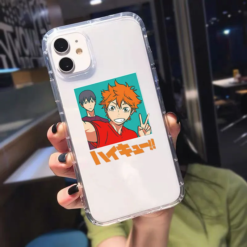 GYKZ симпатичный японский Аниме Haikyuu Прозрачный чехол для телефона iPhone 13 11 Pro 12 XR X XS