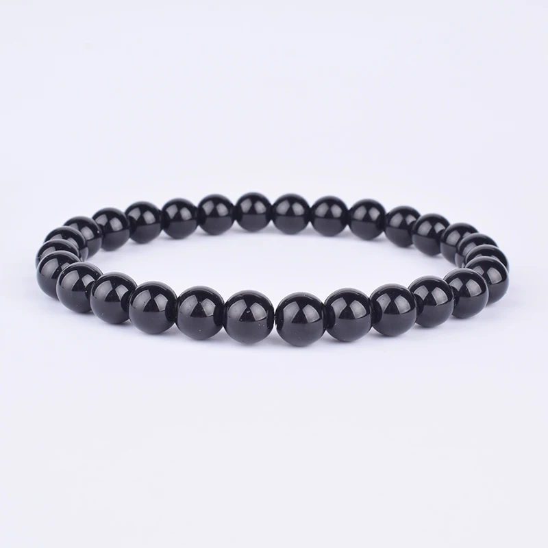 

Matte Obsidian Bracelet Men Buddhist Prayer Blessing Blackstone Healing Stone Ball Beads Jewelry Lava Stone Diffuser Bracelets