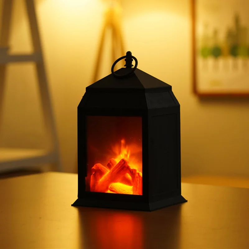 

Romantic Portable Fashion Flame Effect Night Light Bar LED Simulation Fireplace Light Christmas Ornament Living Room Home Decor