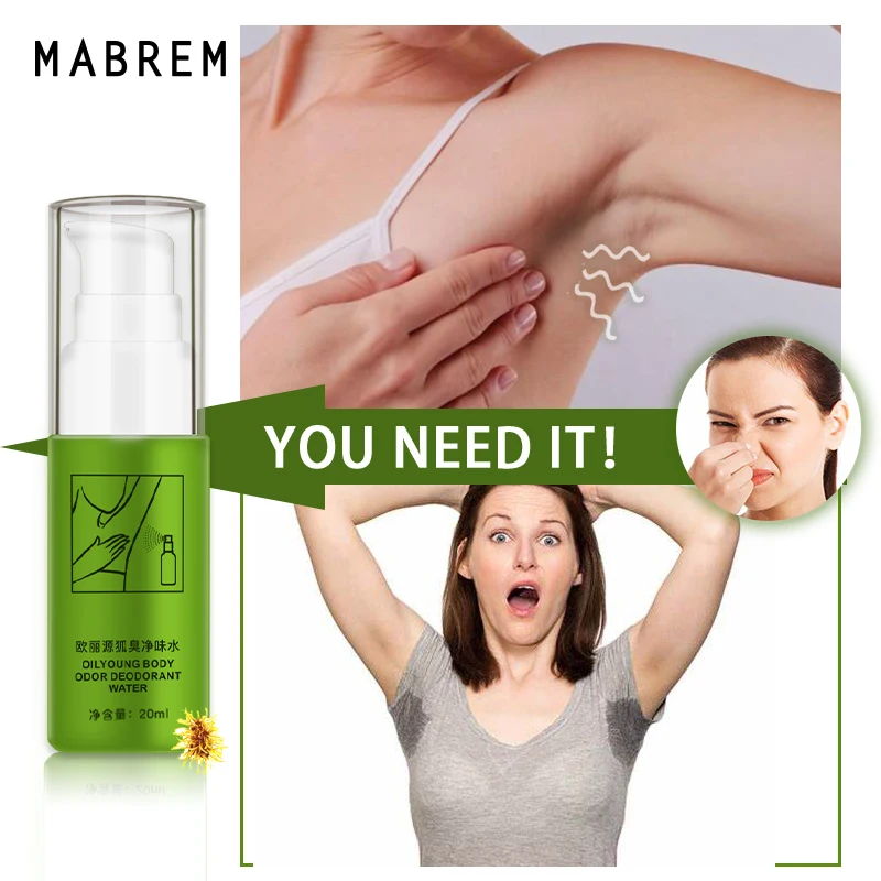 

MABREM OILYOUNG Body Odor Deodorant Water Summer Antiperspirant Spray Underarm Sweat Deodorization Odor Clean 20 ml