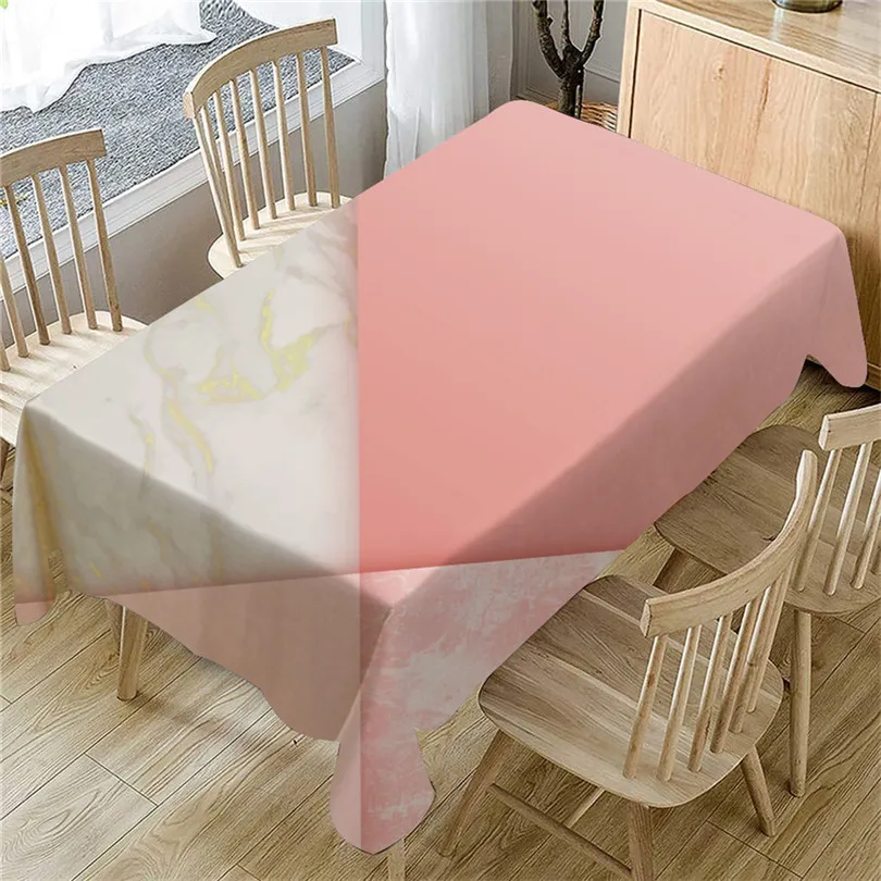 Скатерть с мраморным узором на День святого Валентина прямоугольное покрытие