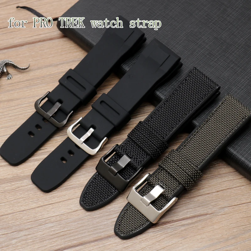 Нейлон силиконовый ремешок для часов для PRW-6600Y PRW-50Y PRW-650 ремешки водонепроницаемый спортивный ремешок