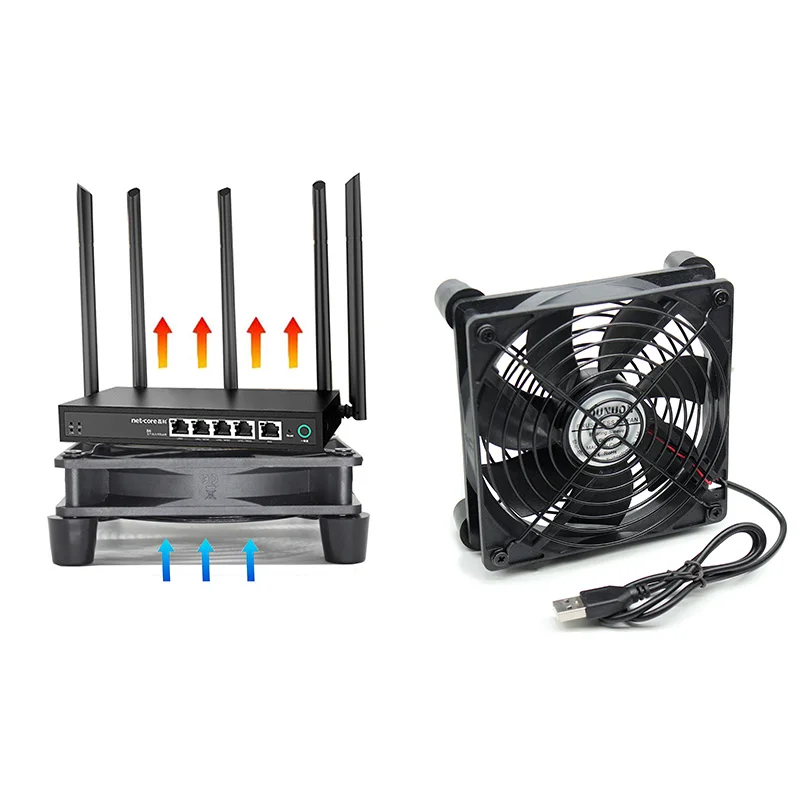 YOUNUON 120 мм 140 мм 240 мм 5 в роутер USB вентилятор ТВ коробка кулер ПК кулер DIY W/Винты защитная сетка бесшумный Настольный вентилятор 12 см 14 см
