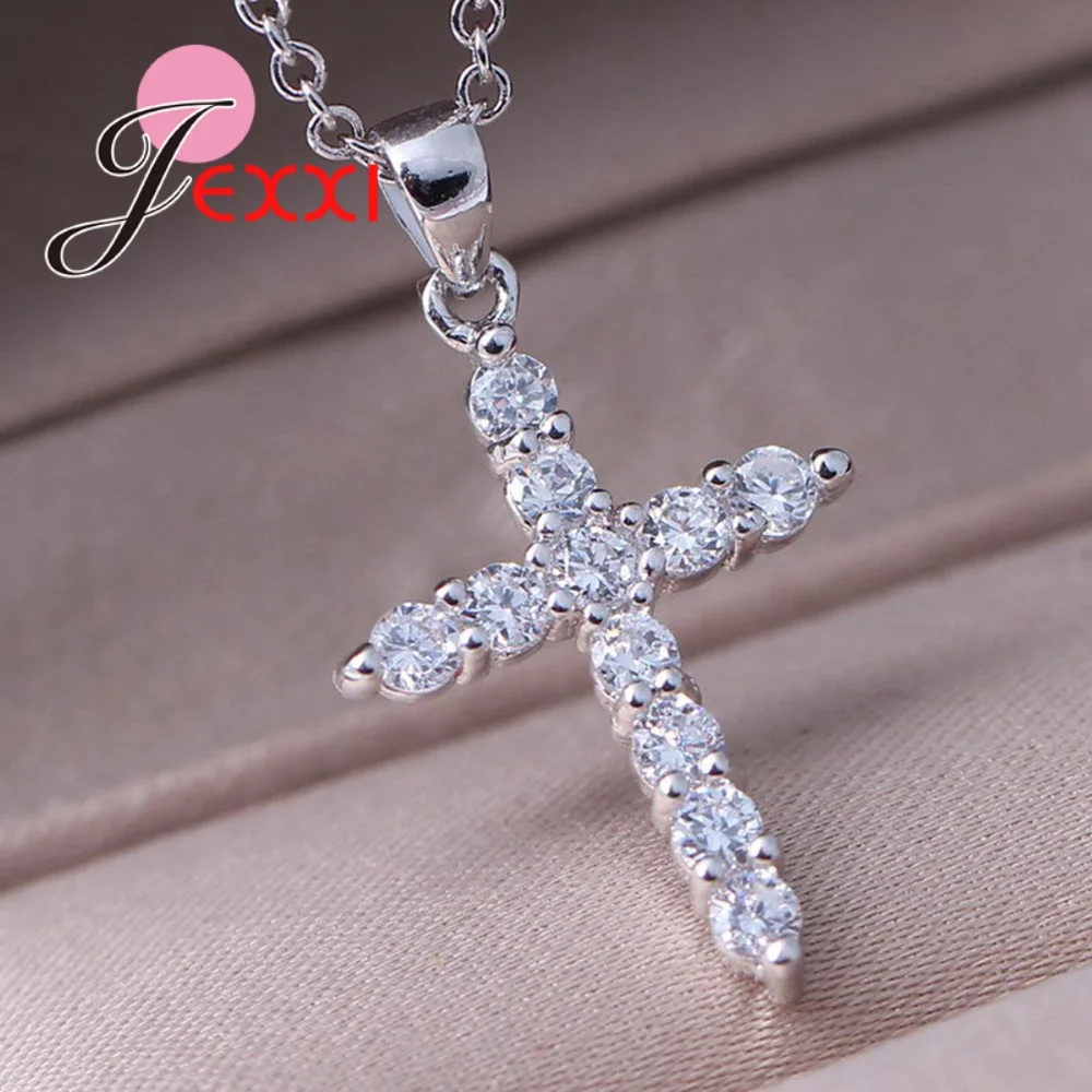 Женский Изысканный Простой кулон из стерлингового серебра 925 пробы с кубическим