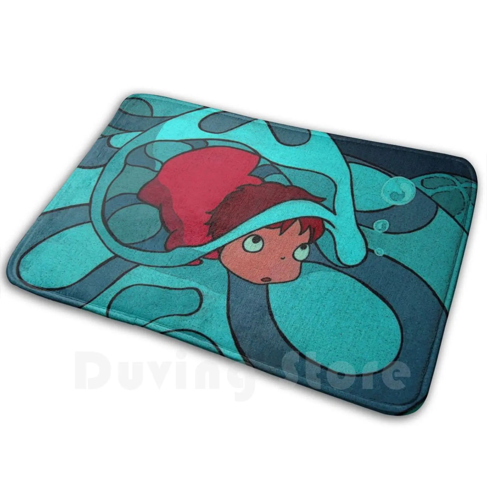 Понё прячусь в Медузе! Мягкий Нескользящий Коврик для ванной комнаты ковер