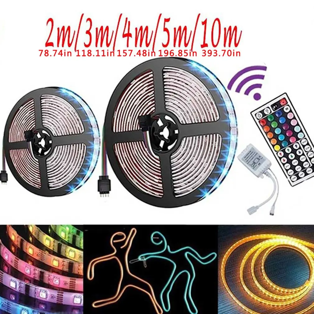

Non-waterproof RGB Color-changing Led Light With Plus 44-key Infrared Remote Control With Power Supply