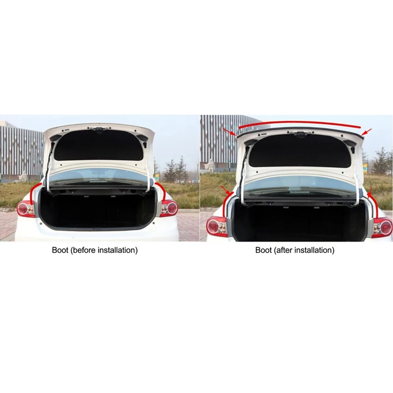 

4M D-Shape Car Rubber Seal Sound Insulation Car Door Sealing Strip Weather Strip for Engine Hood Car Boot