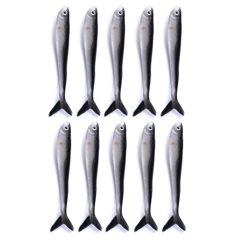 

HOT 10pcs/set Artificial Bait False Fish Shape Lifelike Soft Lure Bass Grass Carp Fishing Accessories arrival