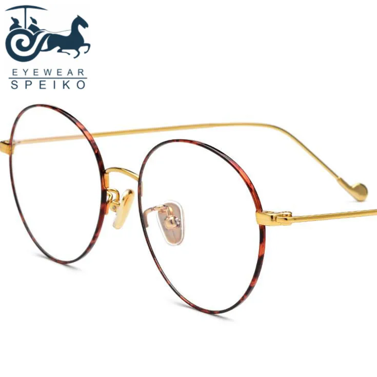 

Ультралегкие оправы из чистого титана 1705, женские и мужские круглые очки в деловом стиле, очки для чтения при близорукости, 1,74 анти-синие лин...