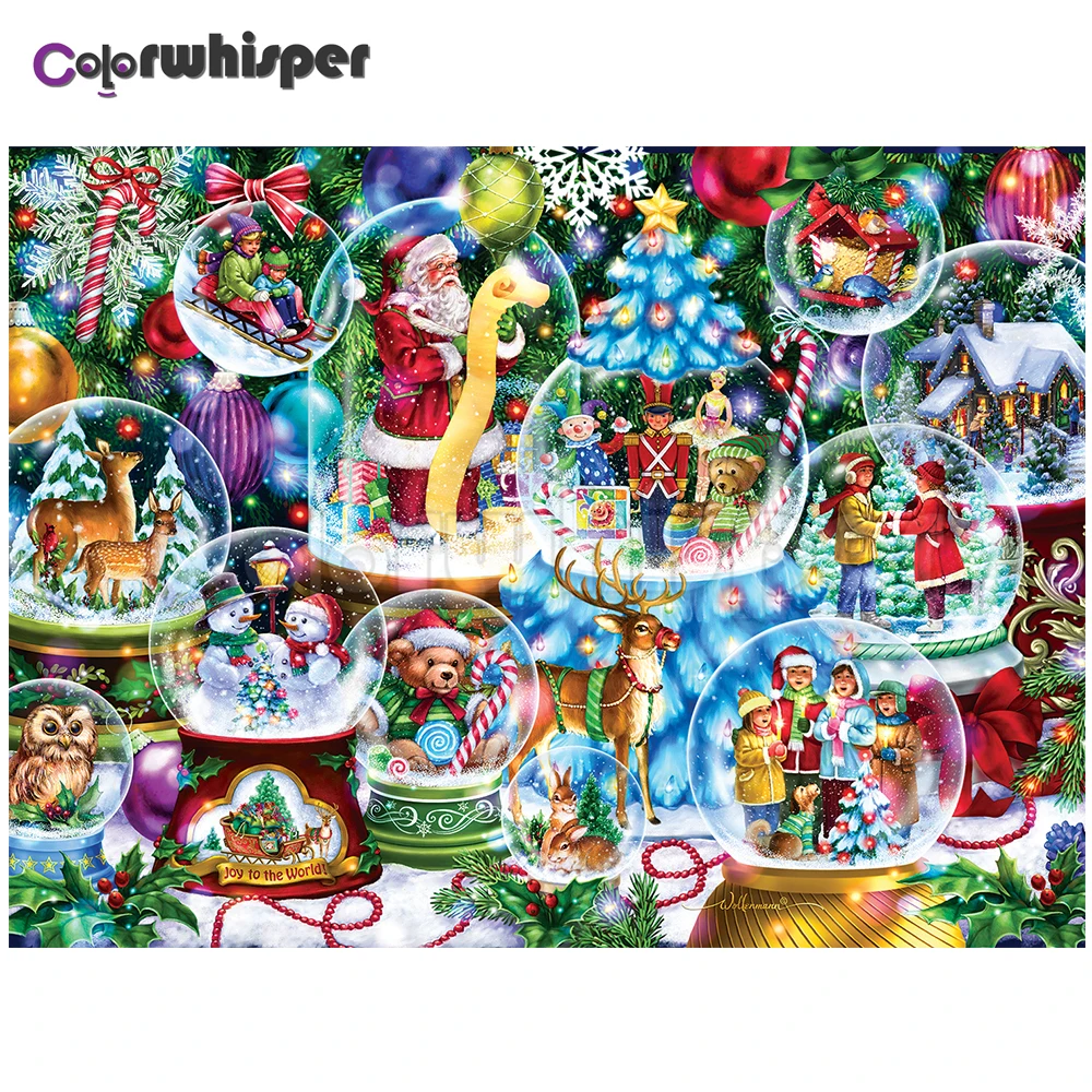 

Diamond Painting Full Square/Round Drill Cartoon Merry Christmas Santa Clause 5D Daimond Painting Embroidery Cross Stitch TH359