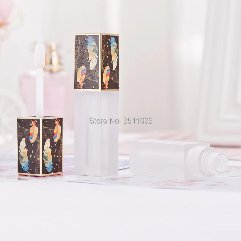 3D квадратный пластиковый косметический блеск для губ контейнер Матовая жидкая