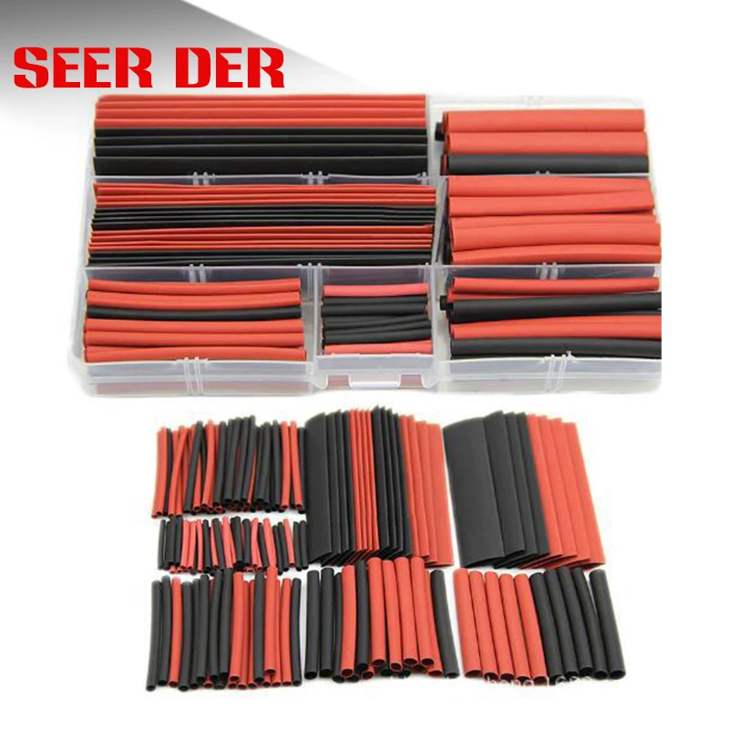 150PCS 2:1 Heat Shrink Tubing Wire Cable Sleeving Wrap Electrical Connection Set