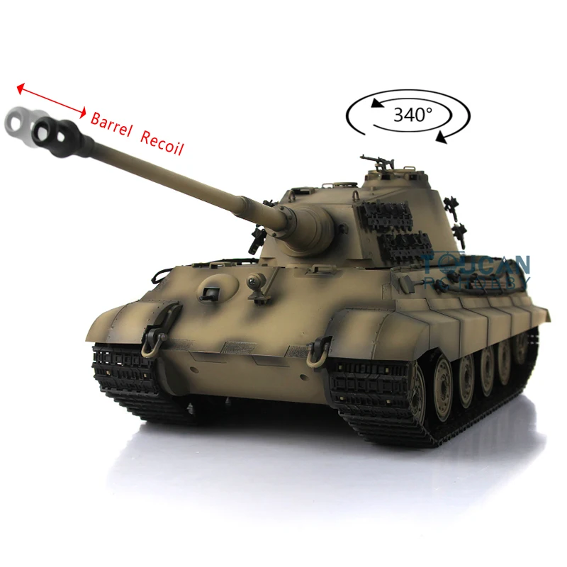 Heng Long 2 4G 1/16 TK 6 0 S немецкий Король тигр RC Танк 3888A металлическая трековая отдача