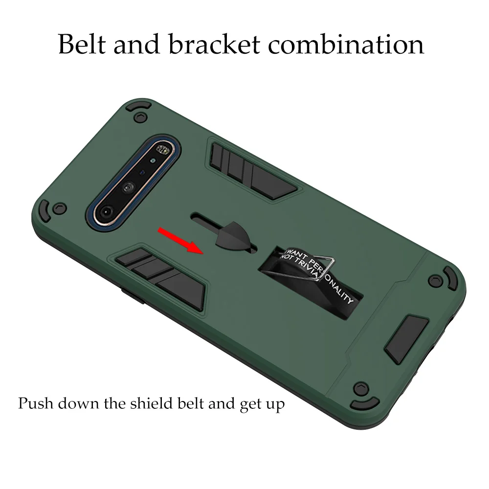 

Ring Holder Luxury Armor Case For ases back Cover V60 ThinQ 5G K40 K30 2019 LG G8X K51 K31 V50S