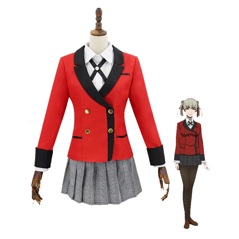 

Jabami Yumeko Cosplay Costume Kakegurui Compulsive Gambler School Uniform for Girls Yumemite Yumemi Momobami Kirari