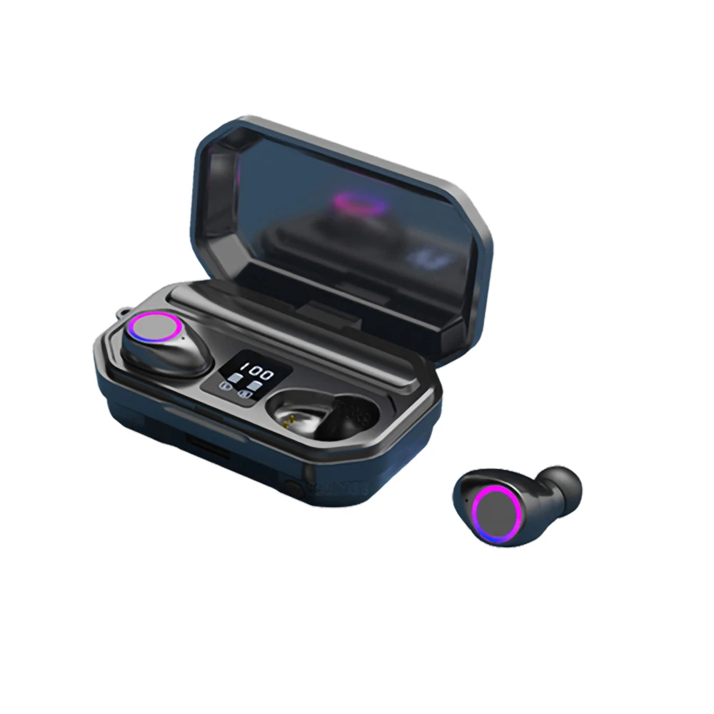 

Fingerprint Touch Wireless Bluetooth 5.0 Earphones Earbuds TWS Sport 9D Stereo HIFI Headset Noise Cancel LED Display Waterproof